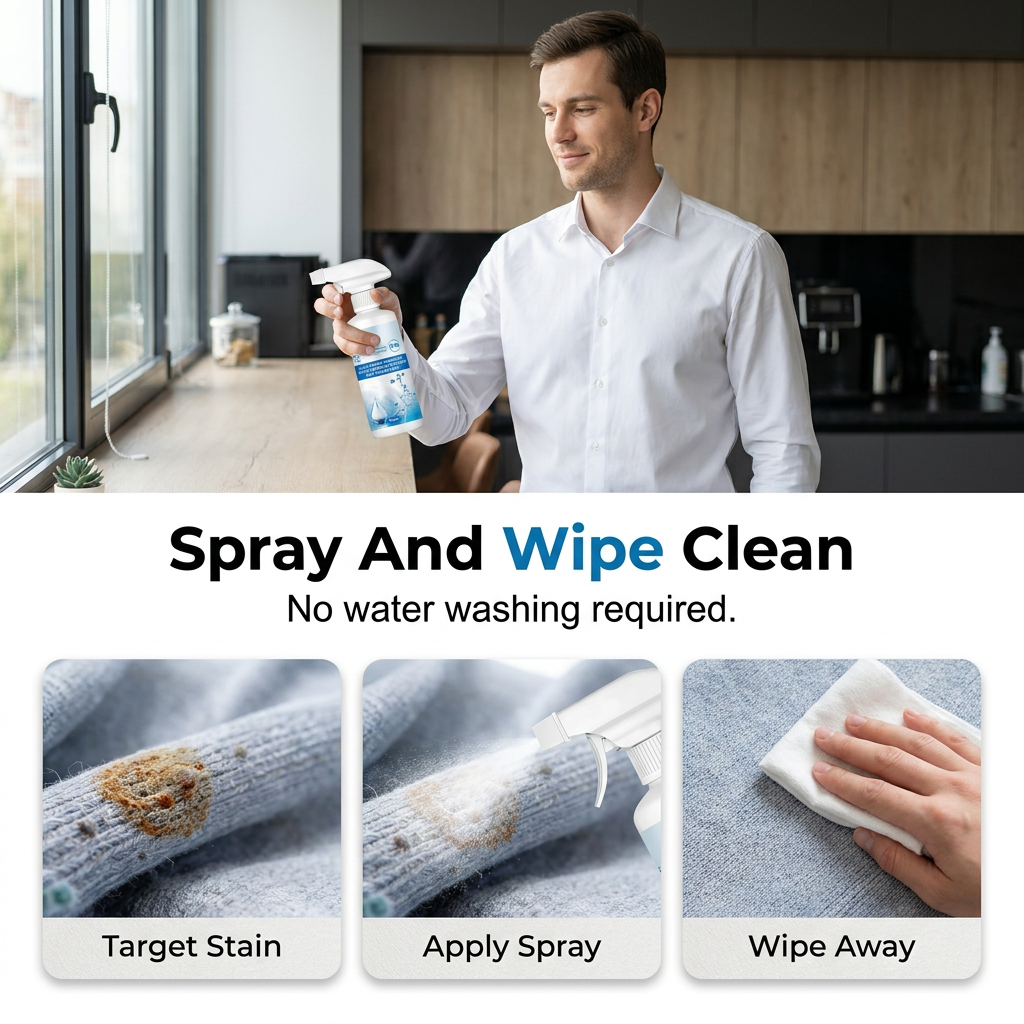 Non-Ionic Laundry Emulsifying Spray Garment Stain Pre-Treatment Spray Gentle Stain Remover Laundry Helper
