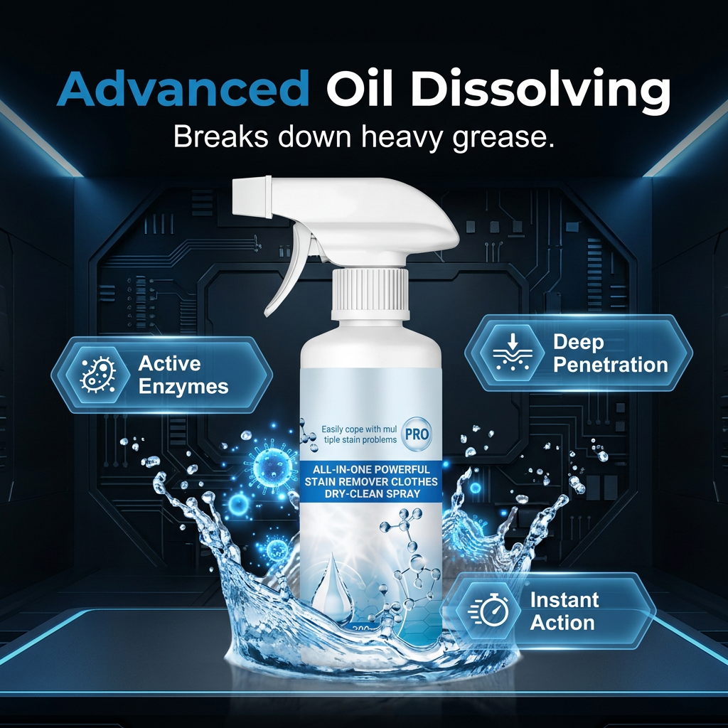 Non-Ionic Laundry Emulsifying Spray Garment Stain Pre-Treatment Spray Gentle Stain Remover Laundry Helper