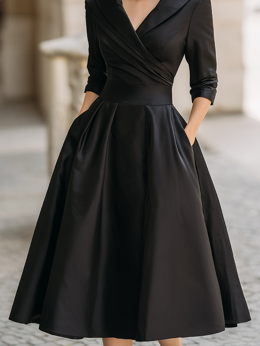 Coraline Elegant V-Neck Evening Dress