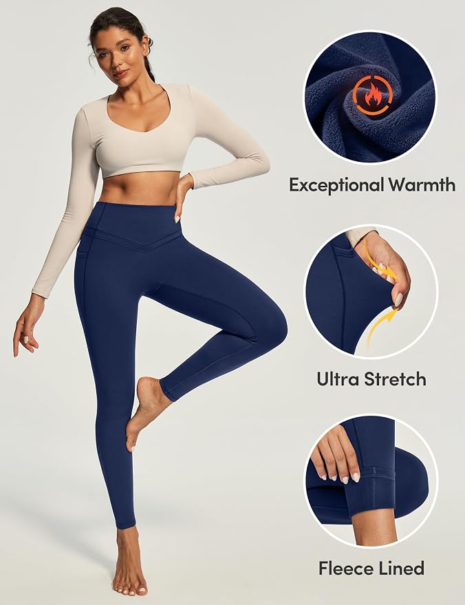 Women's High Waisted Compression Leggings with Tummy Control