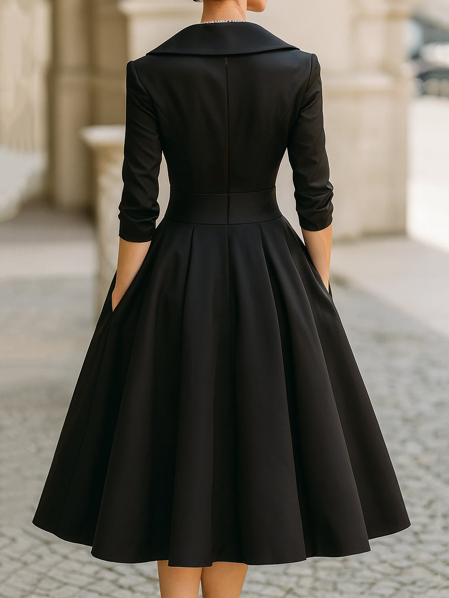 Coraline Elegant V-Neck Evening Dress