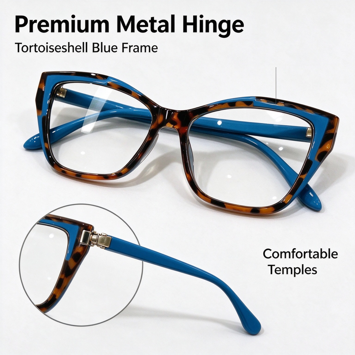 Women's Elegant Cat-Eye Metal Frame Reading Glasses