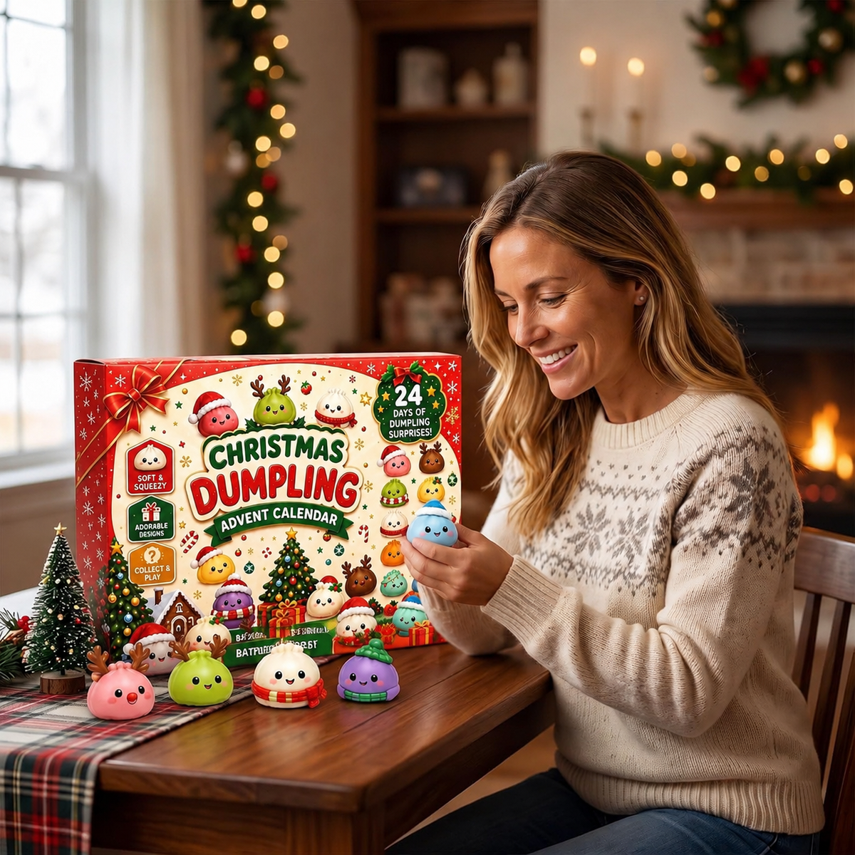 Advent Calendar with 24 Squishy Surprises for Kids