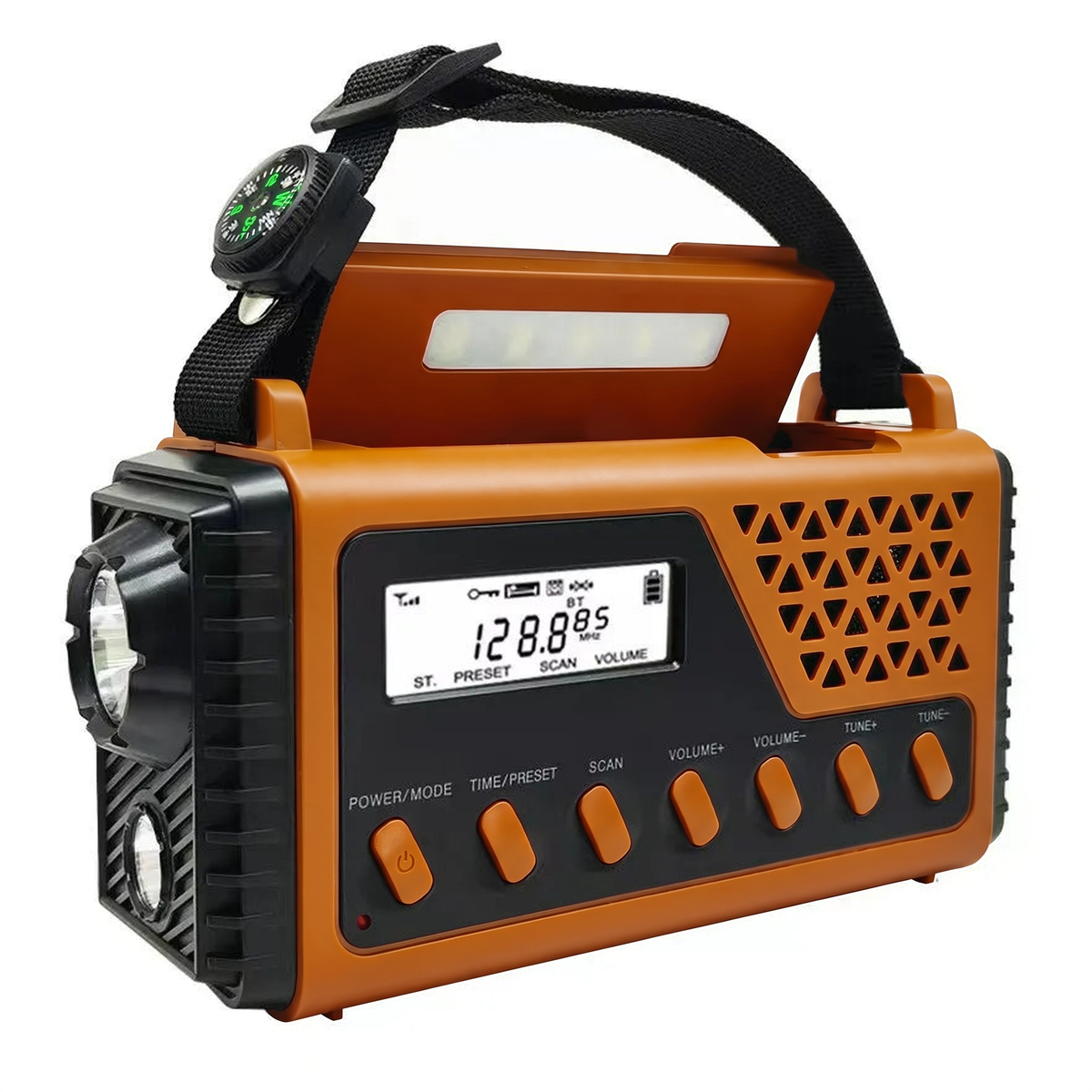 Emergency Radio - Hand Crank & Solar Powered - Powerful 8,000mAh Power Bank