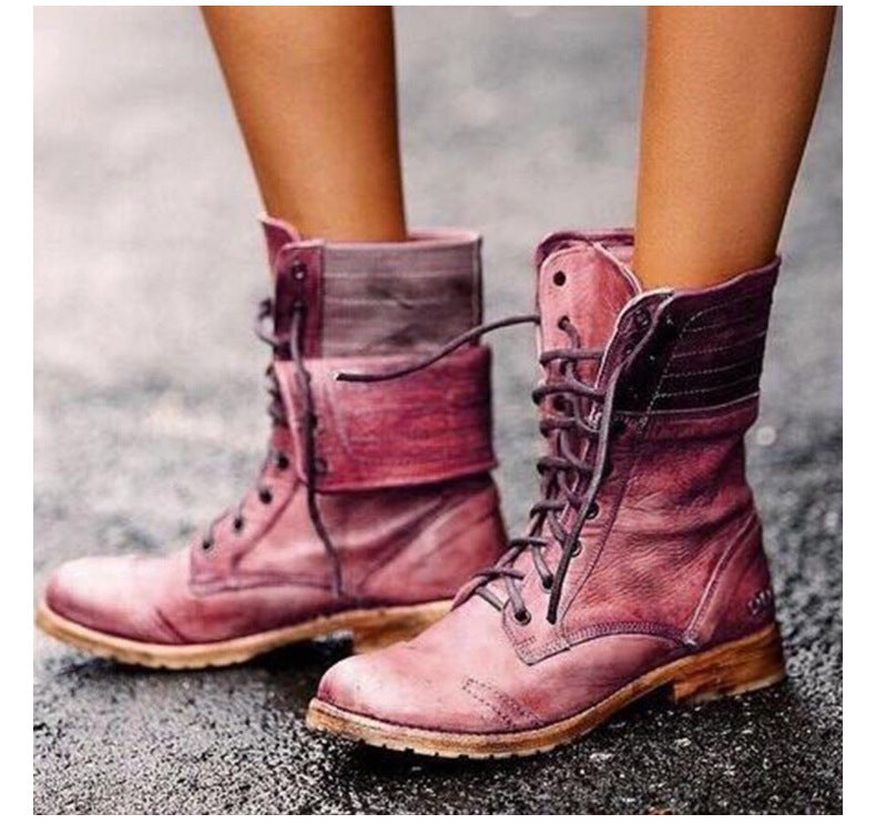 Women's Vintage Lace-Up Boots