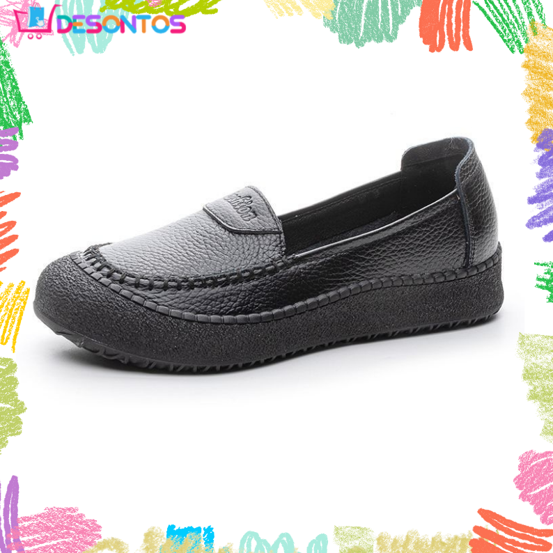 100% Genuine Cow Leather Soft Sole Shoes