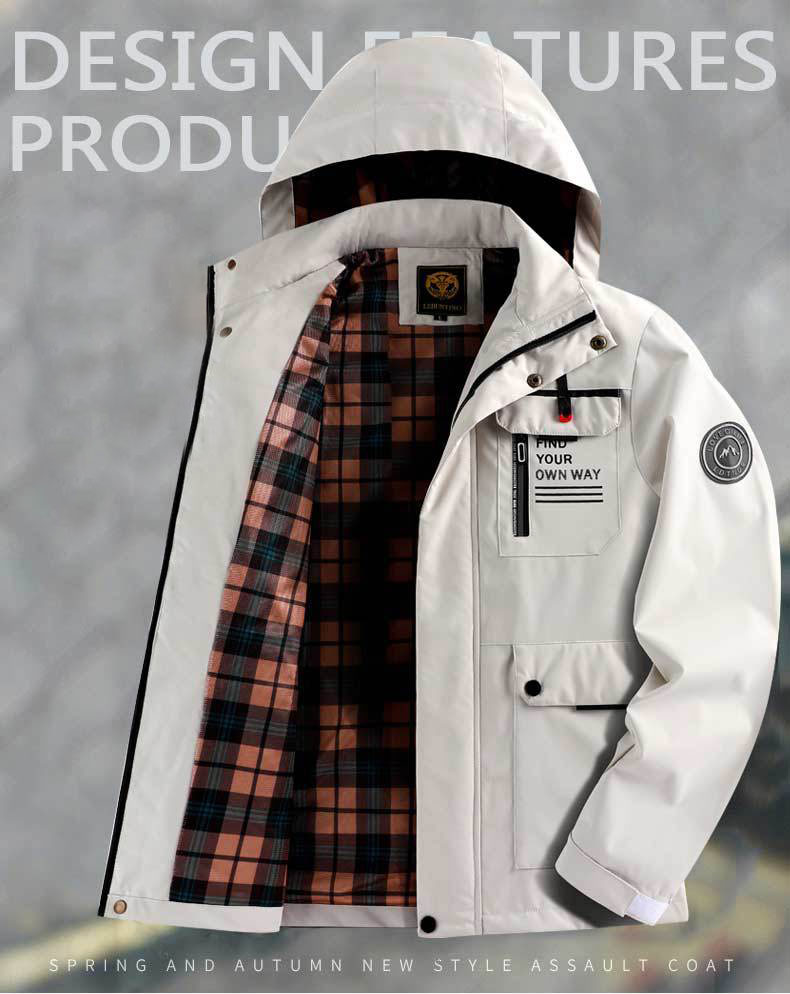 Autumn and Winter Men's Thick Warm Windproof and Waterproof Jacket