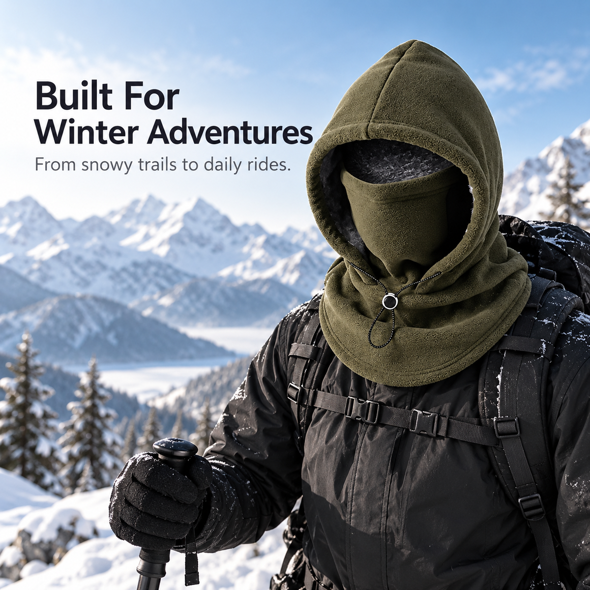 Fleece Balaclava Hood β Full Face & Neck Winter Protection for Outdoor Adventures