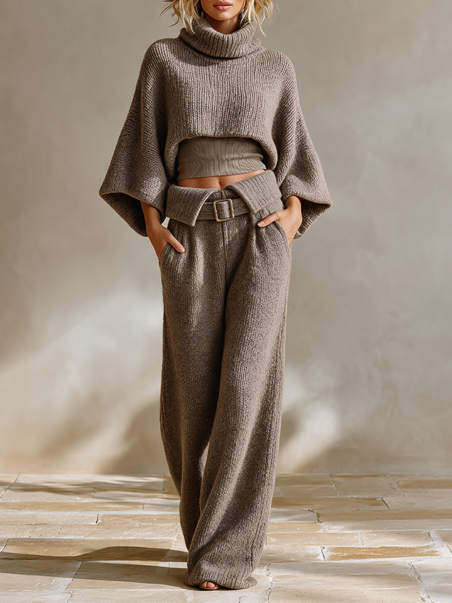 Women's Knit Casual Two-Piece Set