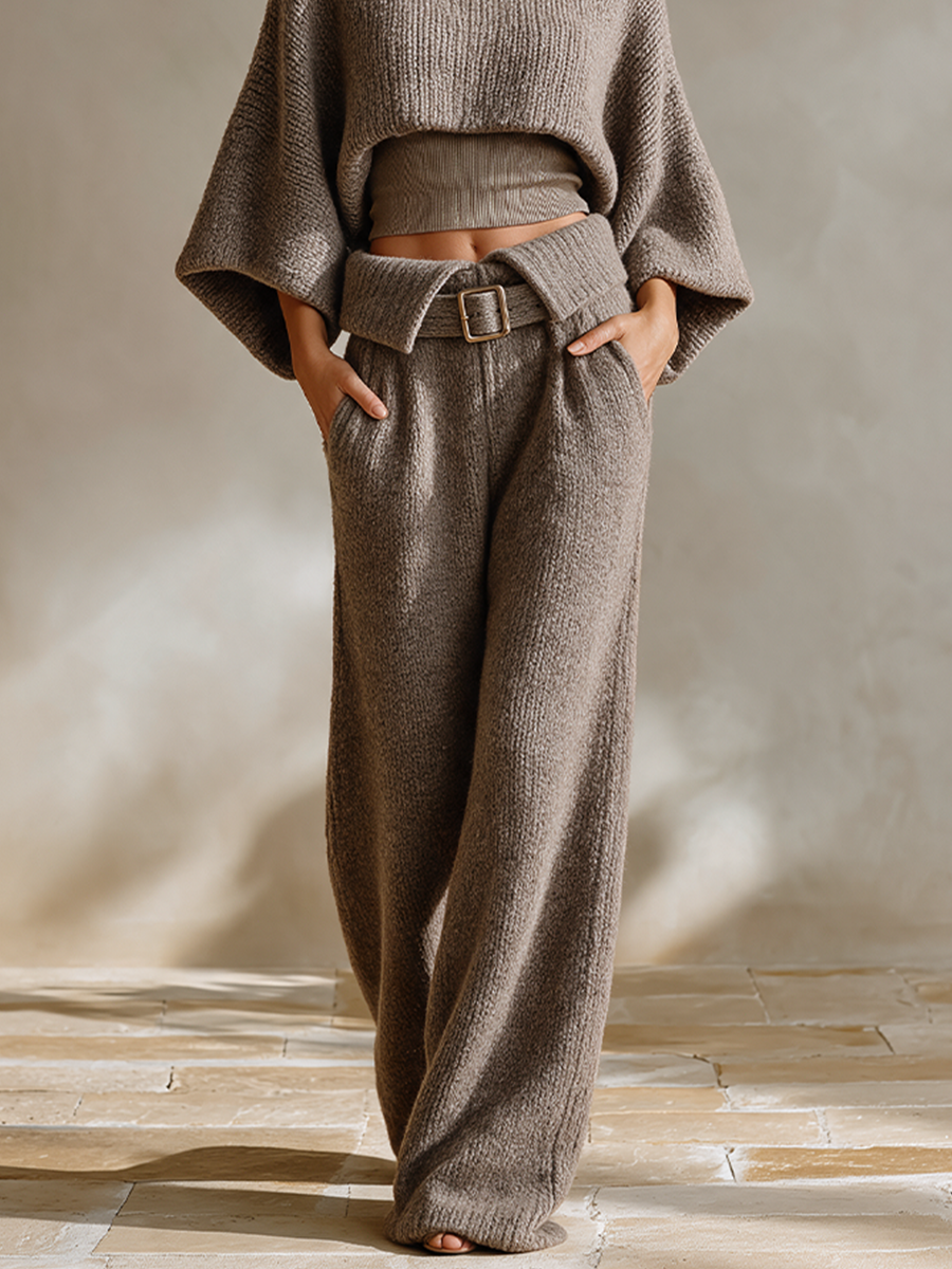 Women's Knit Casual Two-Piece Set