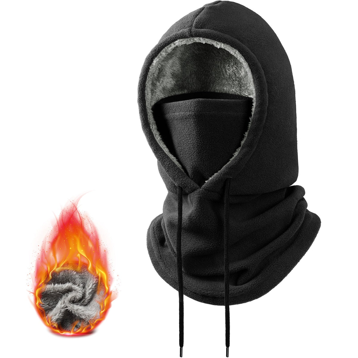Fleece-Lined 3-in-1 Winter Balaclava – Warm, Windproof and Adjustable Face, Ear and Neck Protection