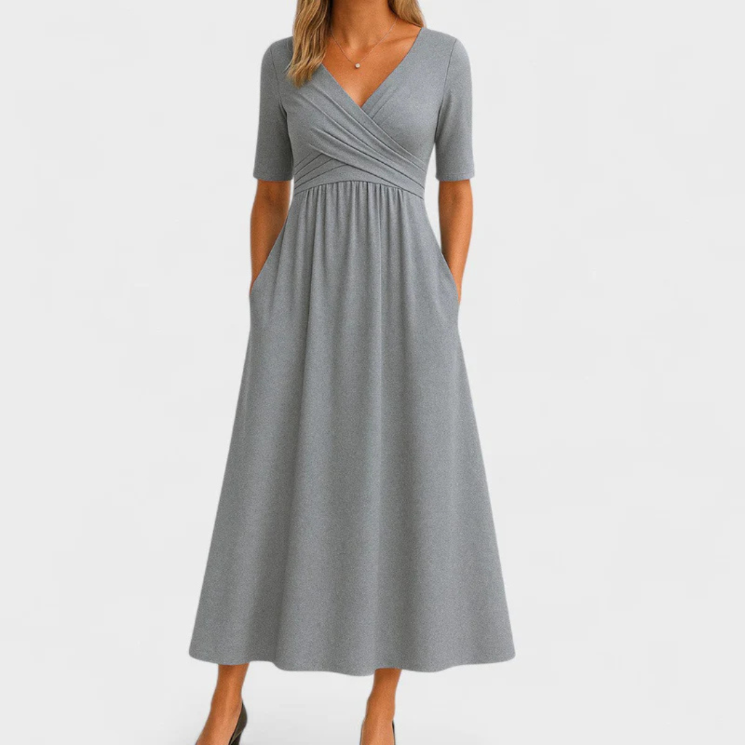 Elegant Dress with Tummy Coverage