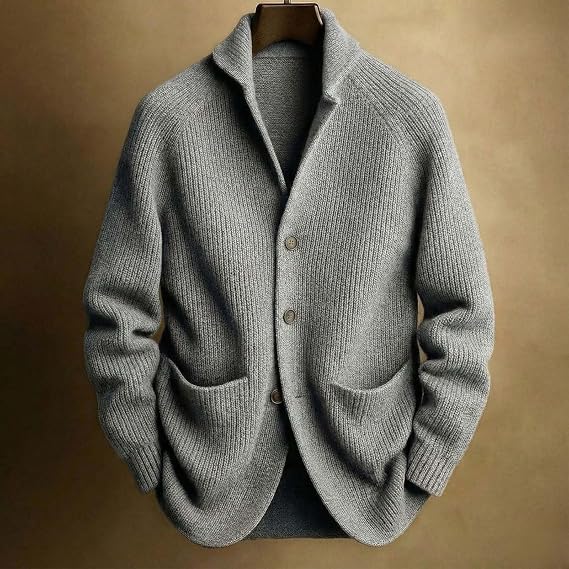Hugo Ribbed Wool Cardigan