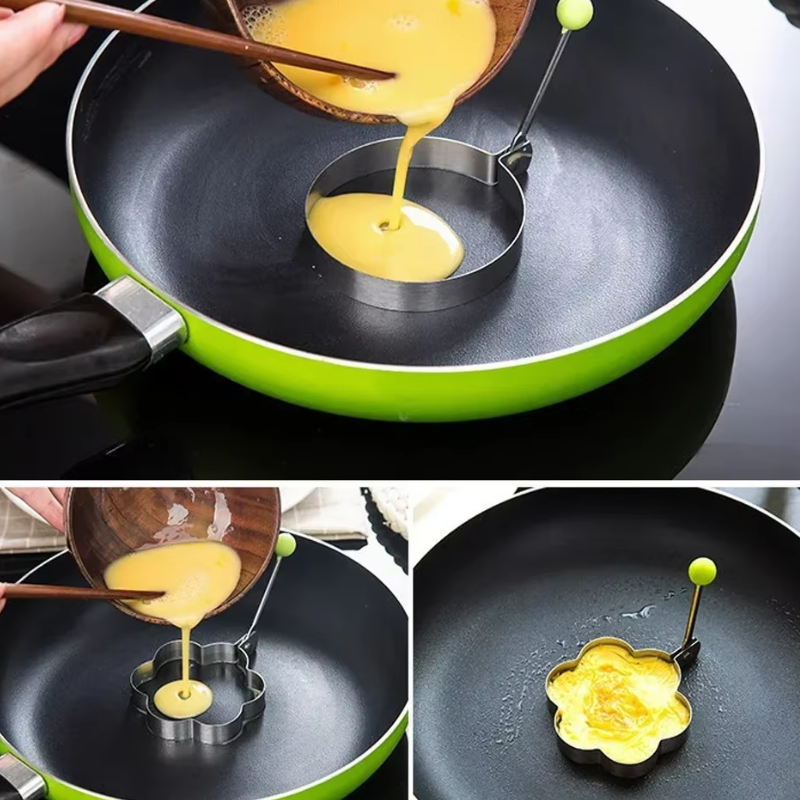 Creative Fun Egg and Pancake Shape Molders Set