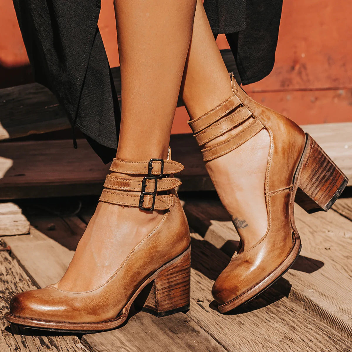 Margaret Comfortable Classic Strap Heels