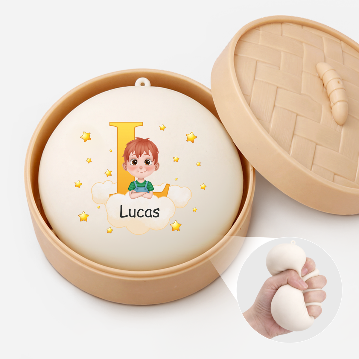 Kid's Name Steamed Bun Squishy - Custom Christmas Gifts