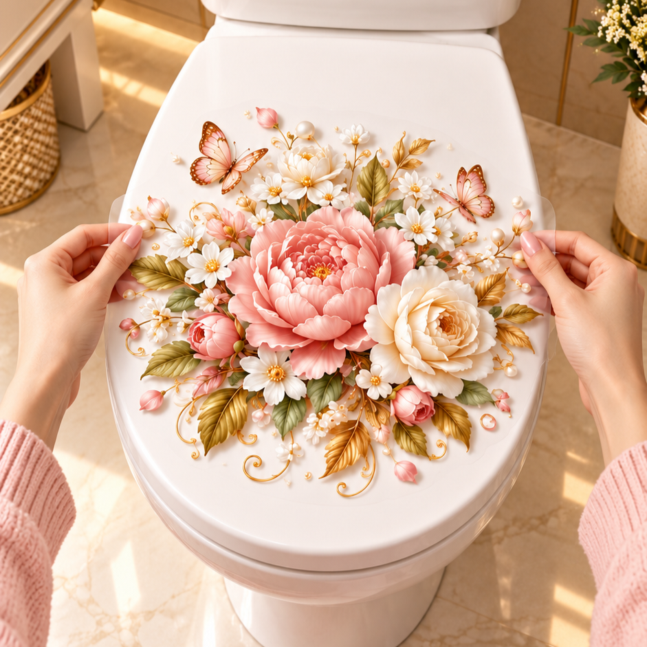 Animal & Floral Toilet Decals β 5 Charming Designs for Elegant Bathroom Decor