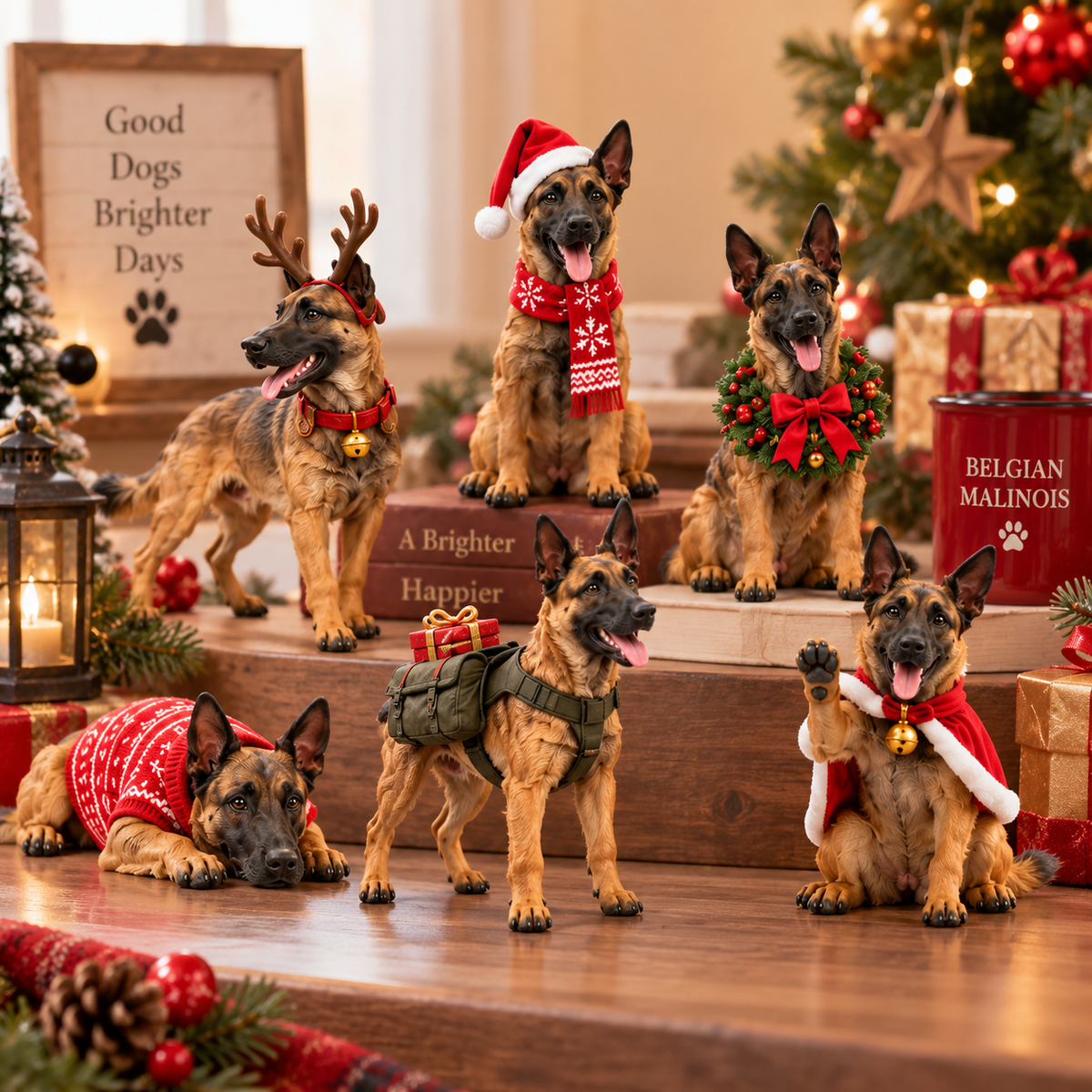 24 Days of Belgian Malinois Joy - 24 Unique Collectible Figurines