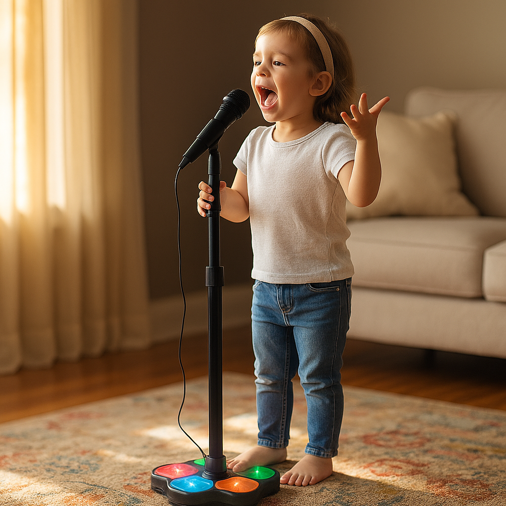 Glowing Footlights Karaoke Microphone