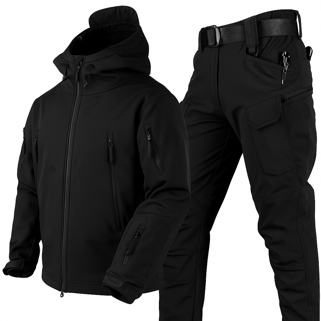 Waterproof, Windproof Outdoor Set: Jacket and Trousers with Fleece Lining