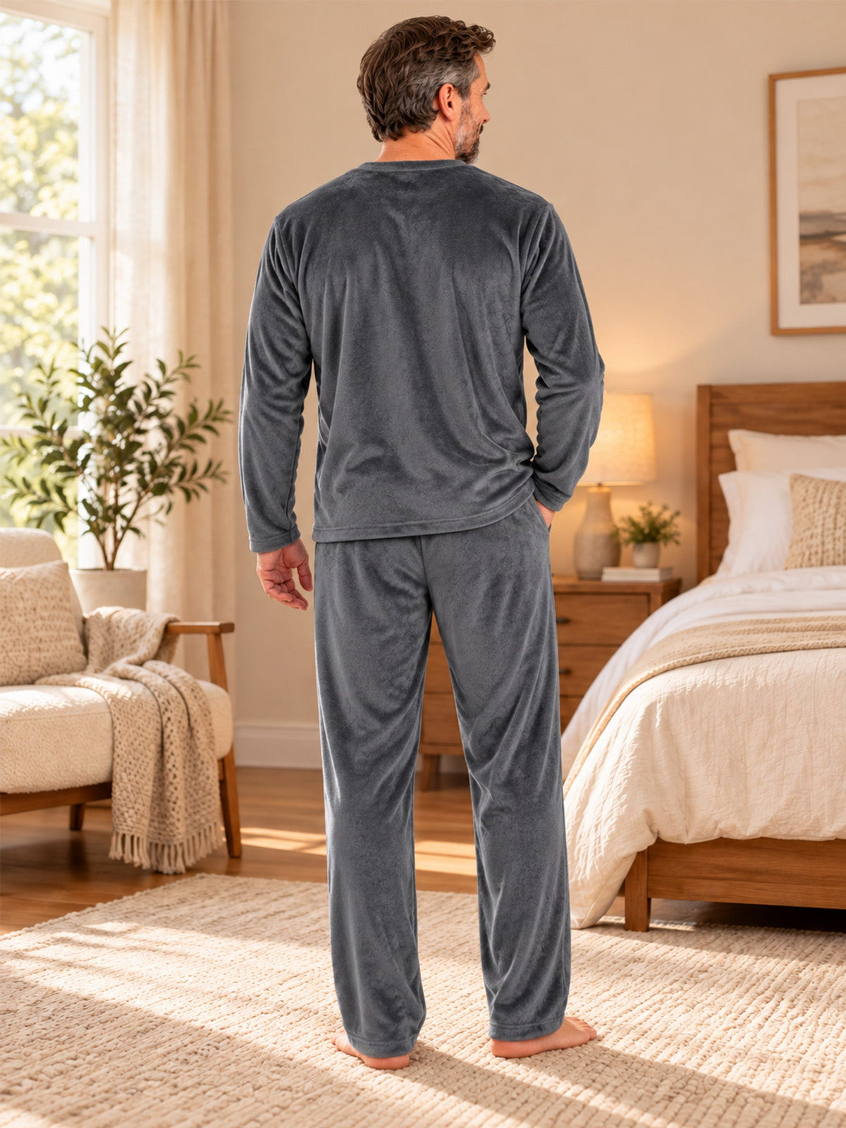 Men's Cozy Thermal Velvet Pajama Set