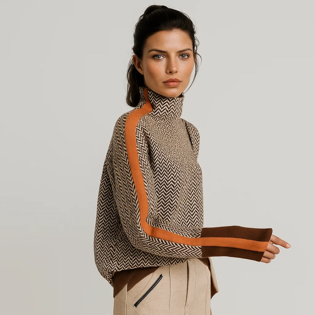 Modern Edge High-Neck Top