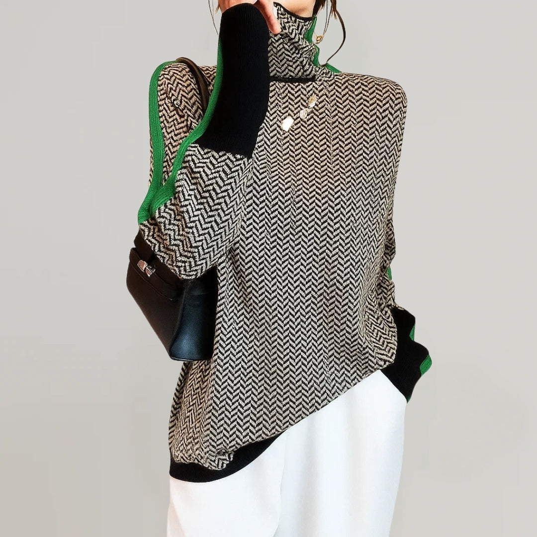 Pullover with High Collar