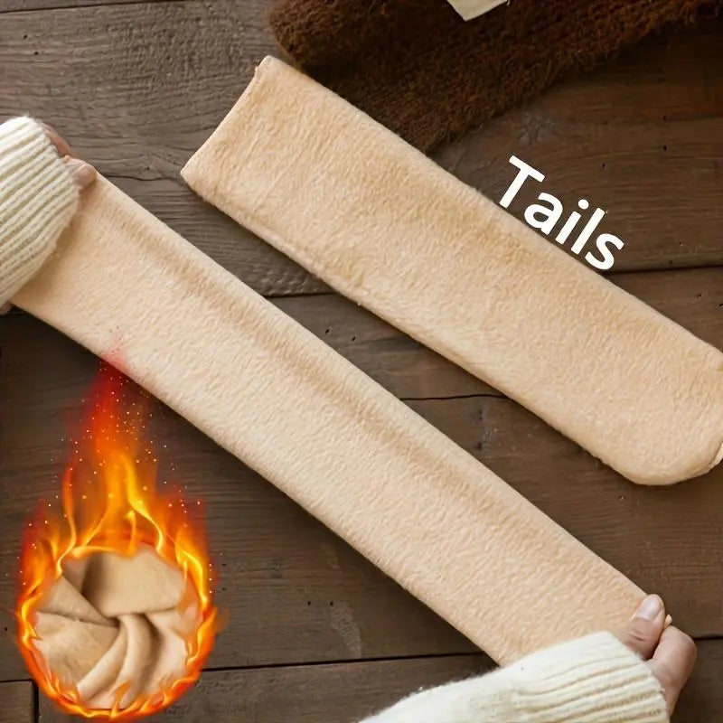 Women's Heavyweight Fuzzy Closed Fast-Heating Underwear Socks