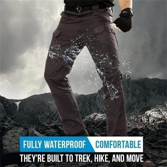 Men's Tactical Trousers with Waterproof and Windproof Protection for Outdoor Use