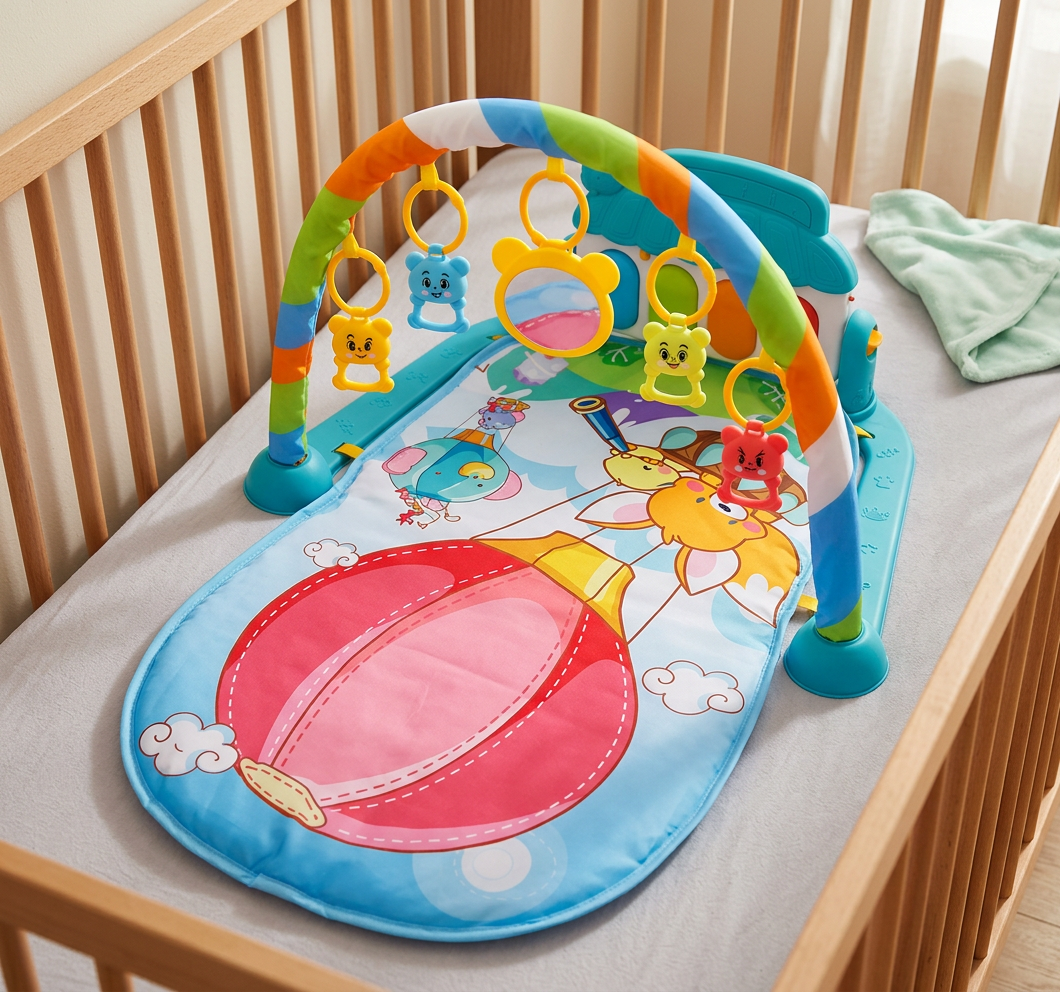 Baby Music Play Gym with Piano - Interactive Sensory Activity Mat (0-24 Months)