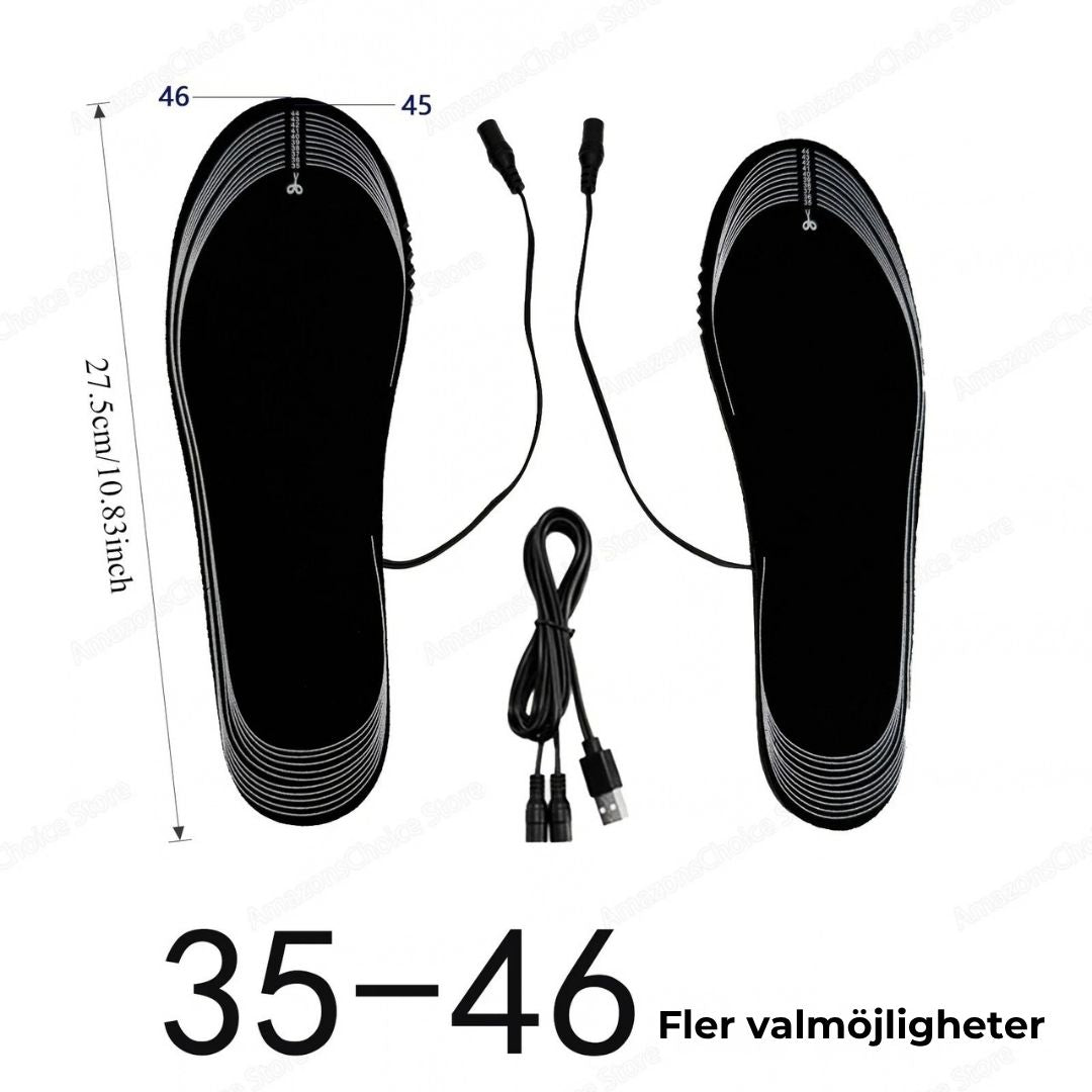 Electrically Heated Insoles | USB Charging