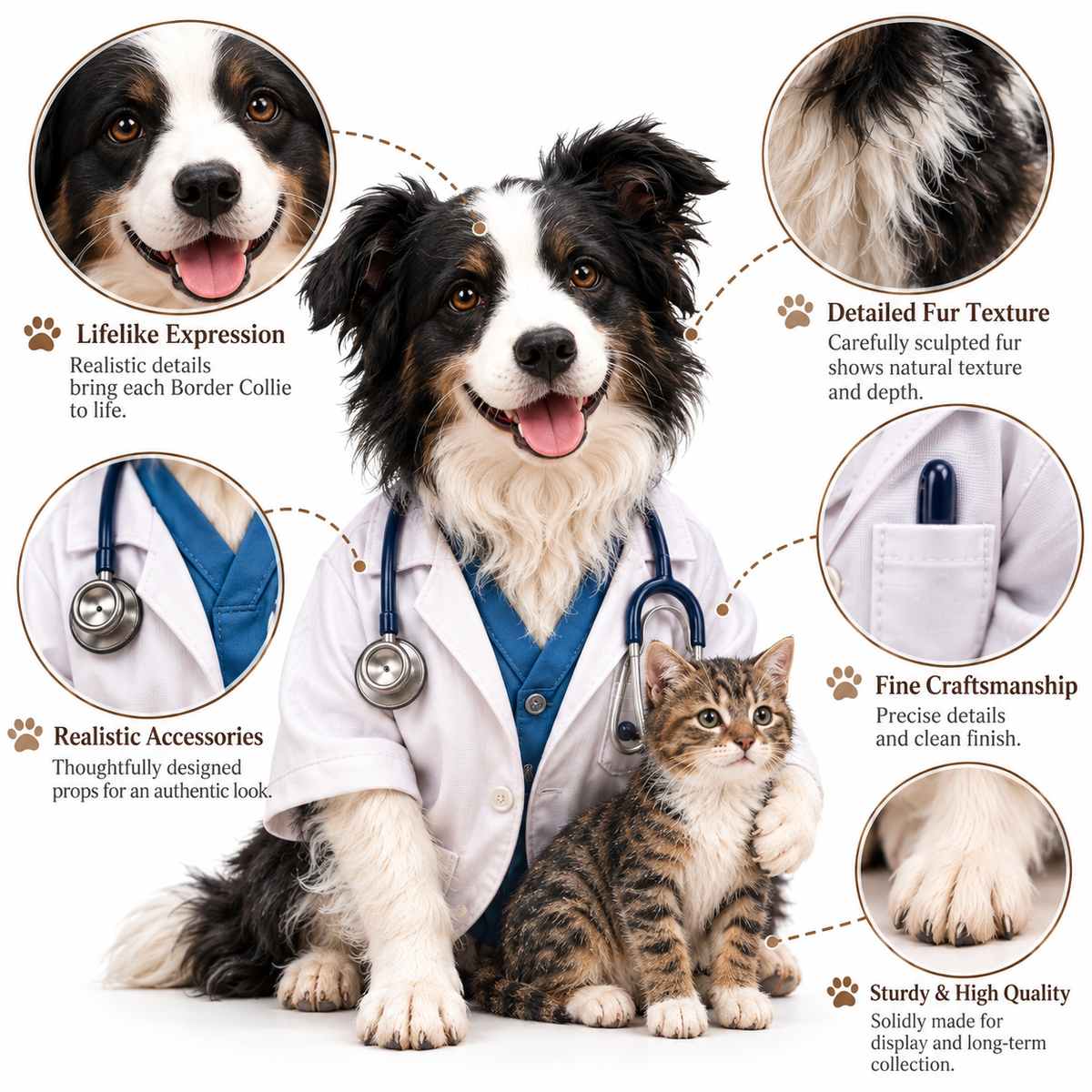 24 Days of Border Collie β 24 Unique Dog Figurines | Christmas Collectible Gift Set