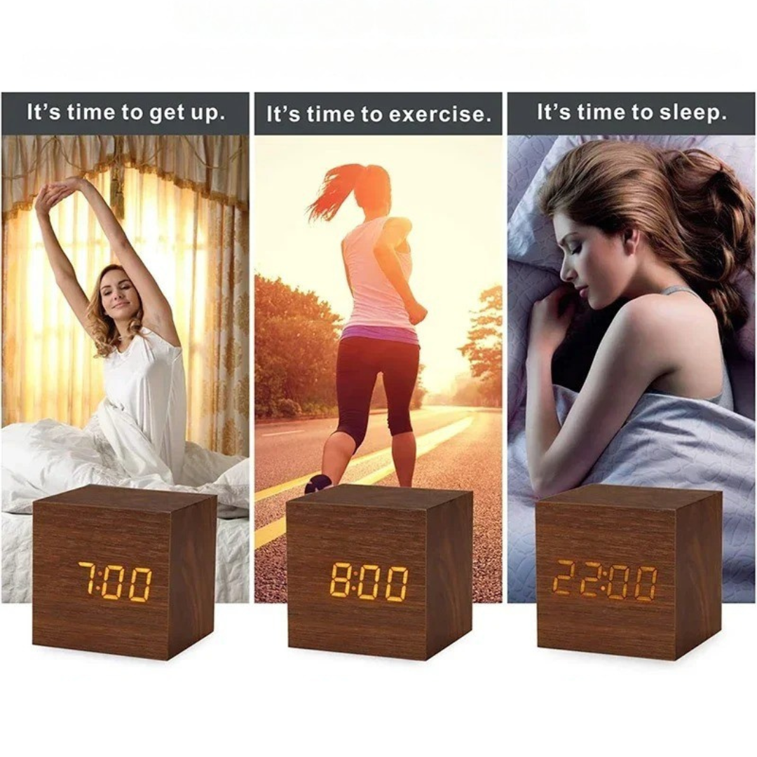 Nordspur | Timbrik Square Wooden Digital Clock