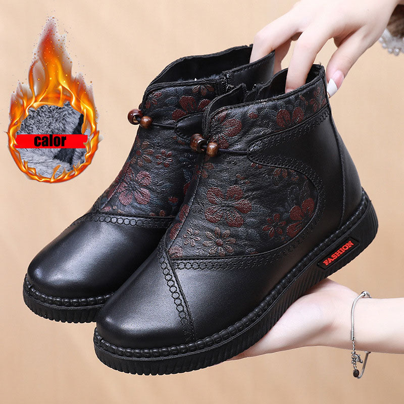 Printed Warm Short Winter Boots