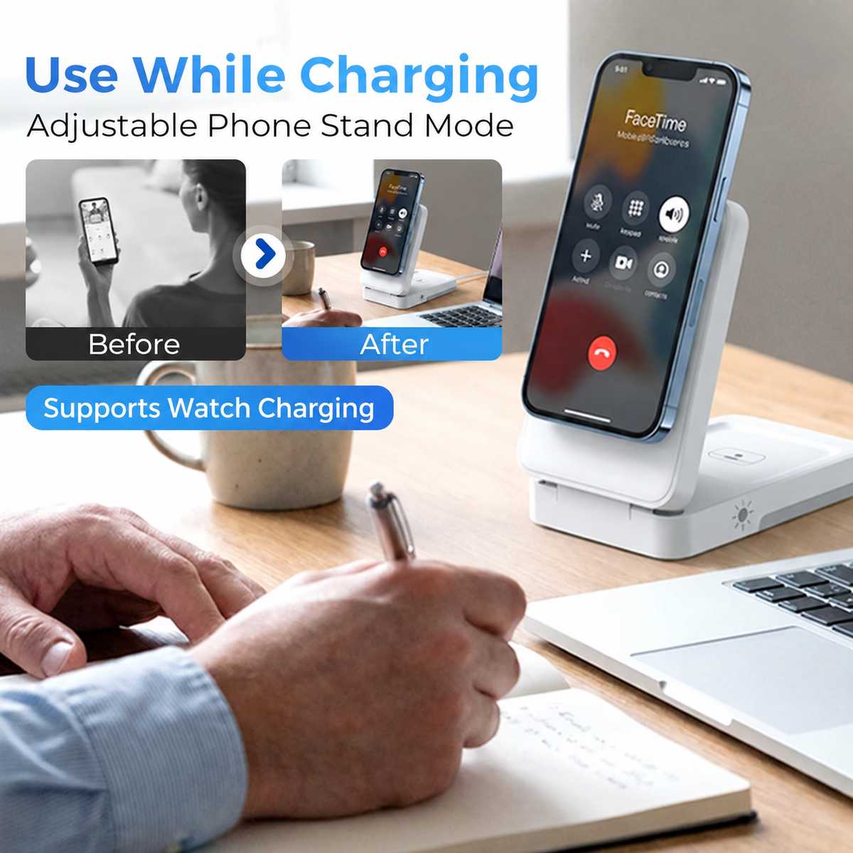 3-in-1 Foldable Magnetic Charging Stand for Everyday Devices