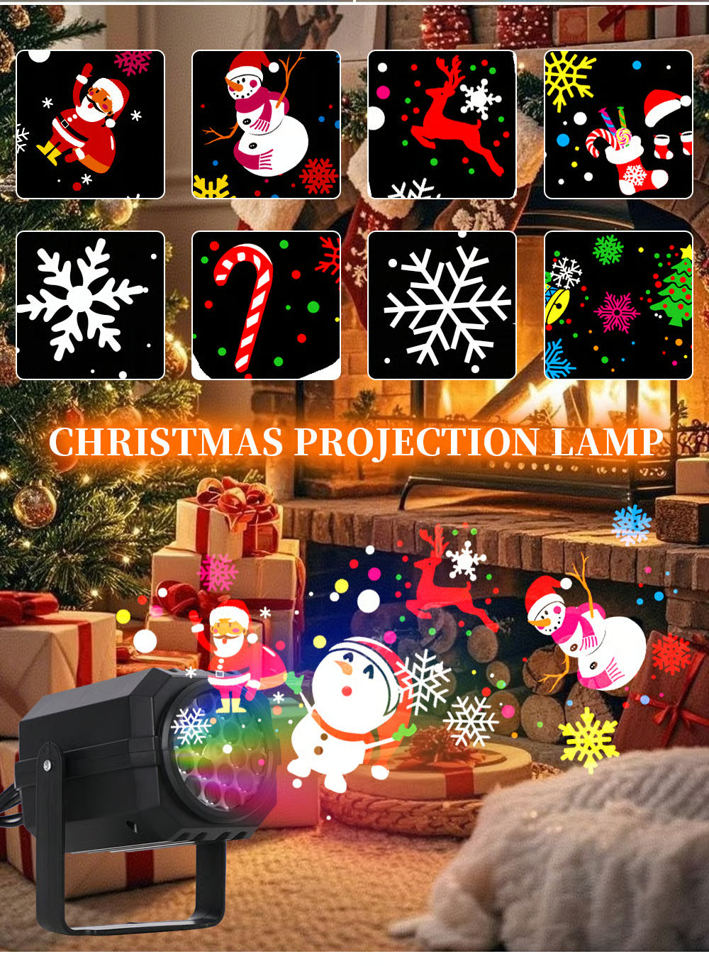 Magical Christmas LED Projector β 16 Stunning Holiday Patterns to Light Up Your Home