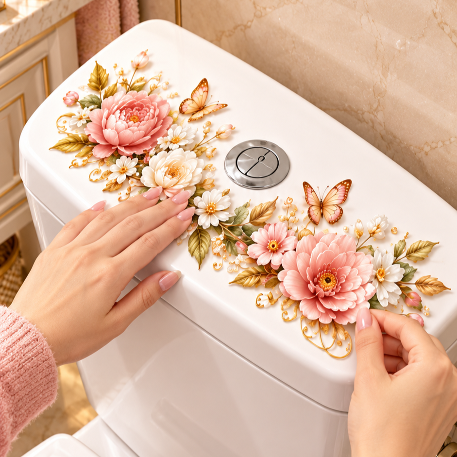 Animal & Floral Toilet Decals β 5 Charming Designs for Elegant Bathroom Decor