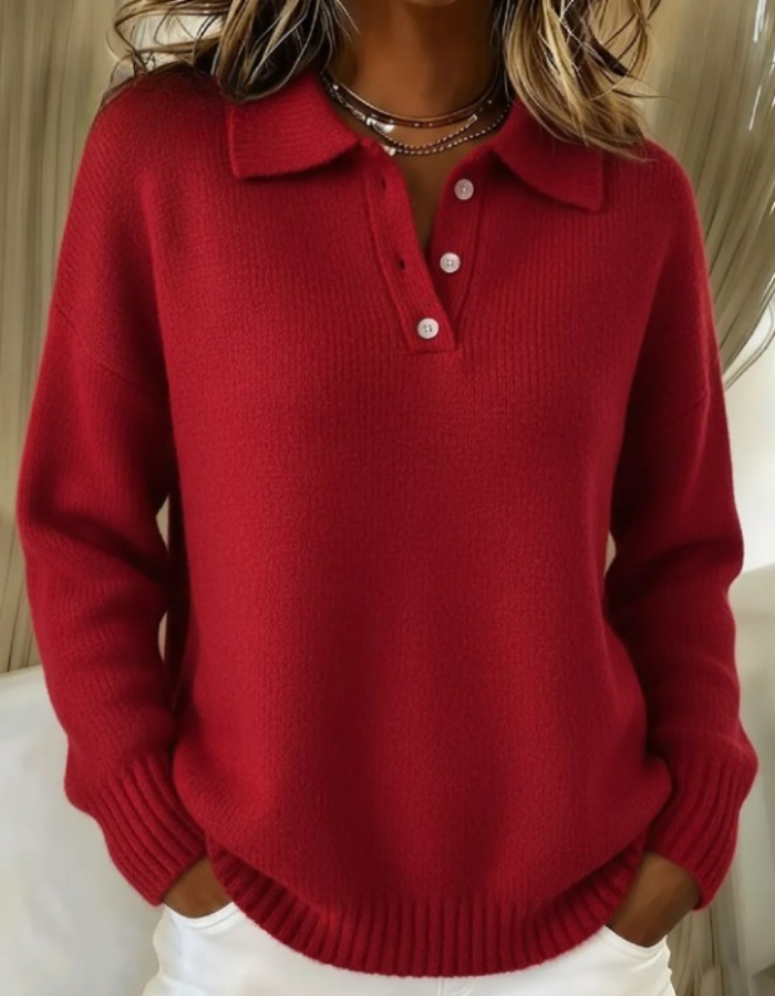 Casual Everyday Polo Sweater