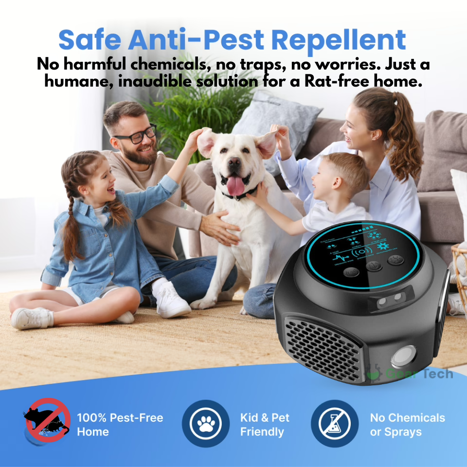 Plug-In Ultrasonic Rodent Repellent for Home & Garden