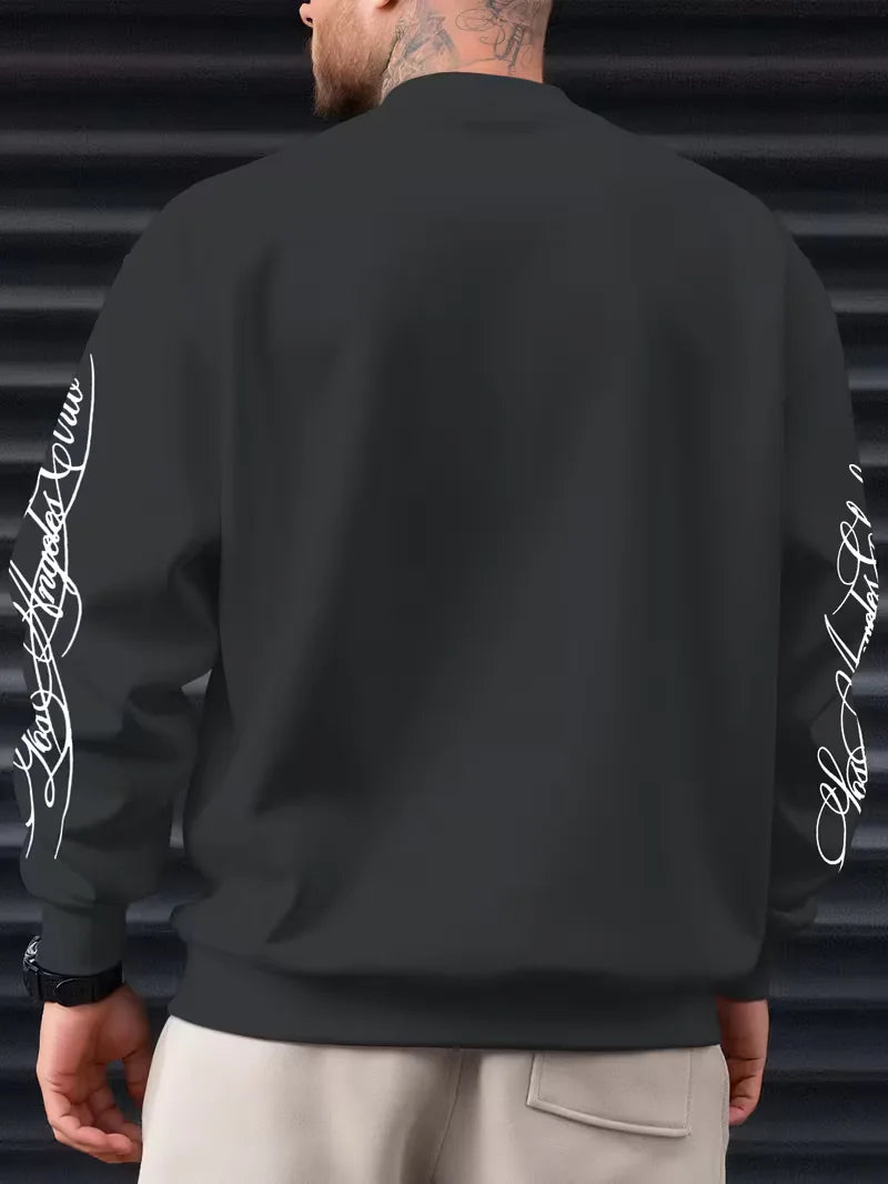 Sweatshirt with White Script Lettering
