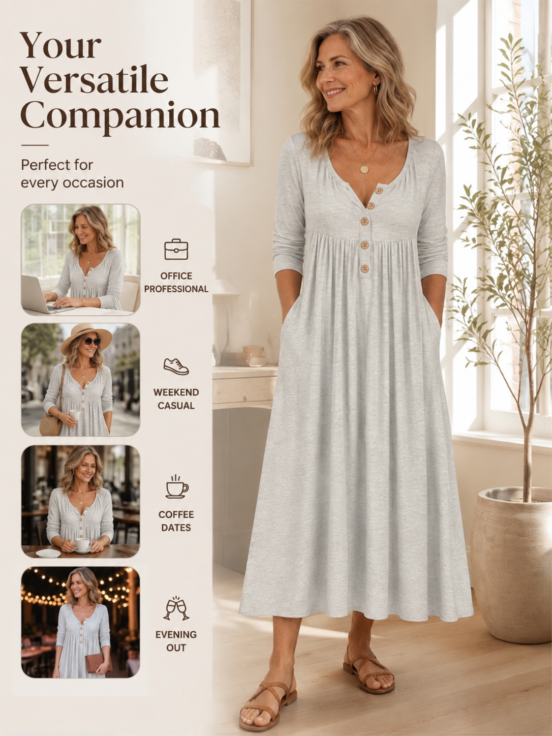 Waist-Cinching Dress With Heart Decoration