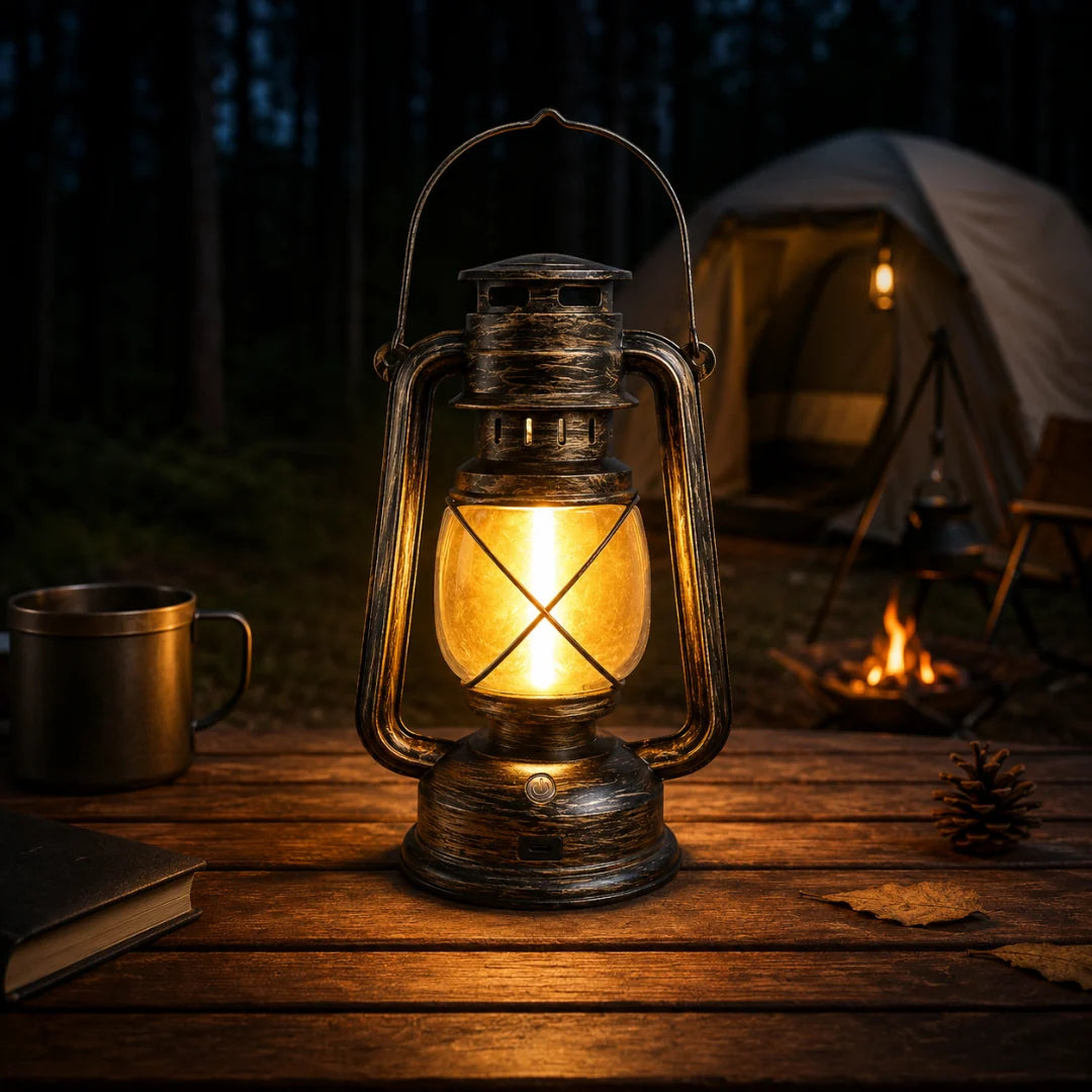 Nordspur | Flambourne Vintage-Style Rechargeable Flame-Effect Lantern