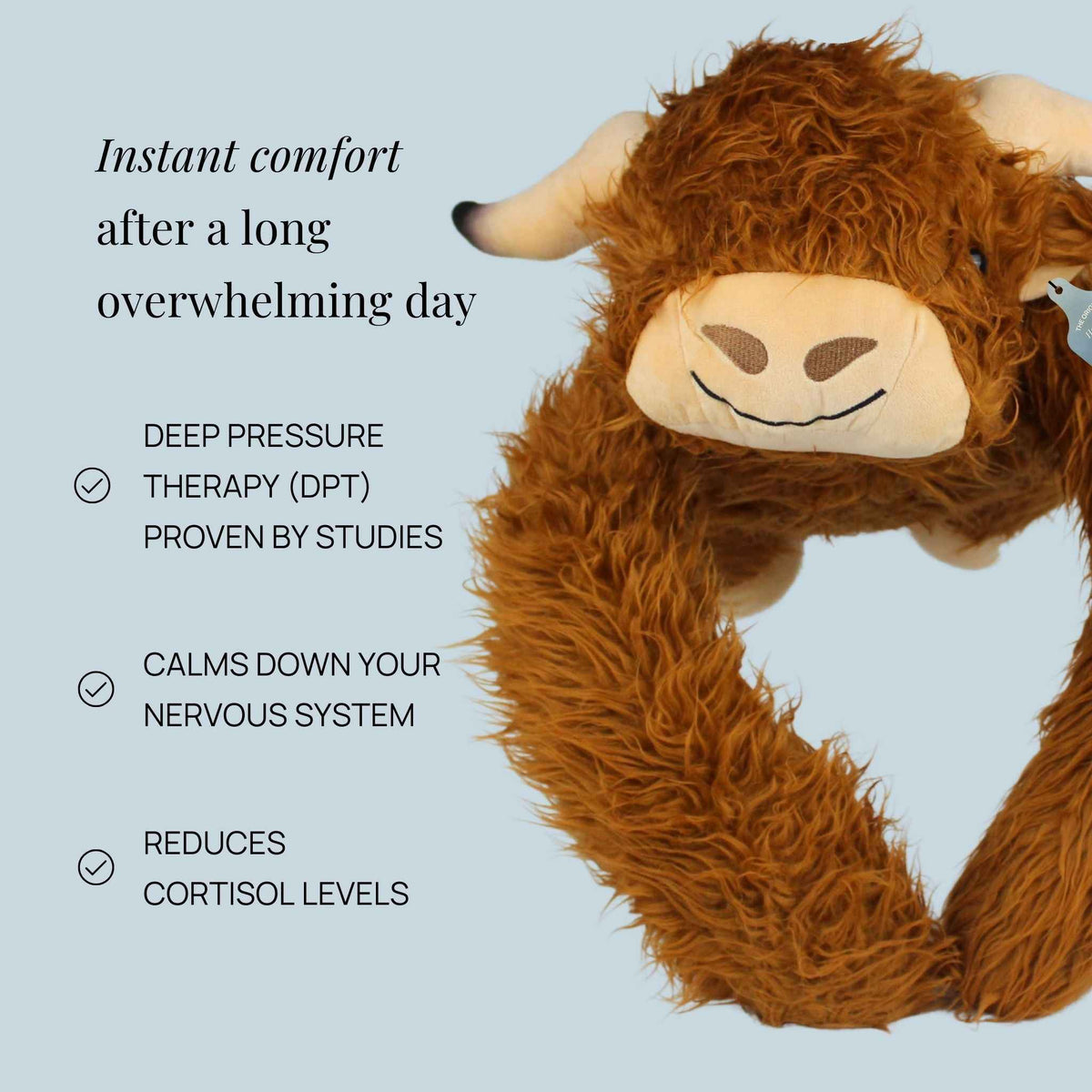Hallie the Highland Cow Weighted Animal