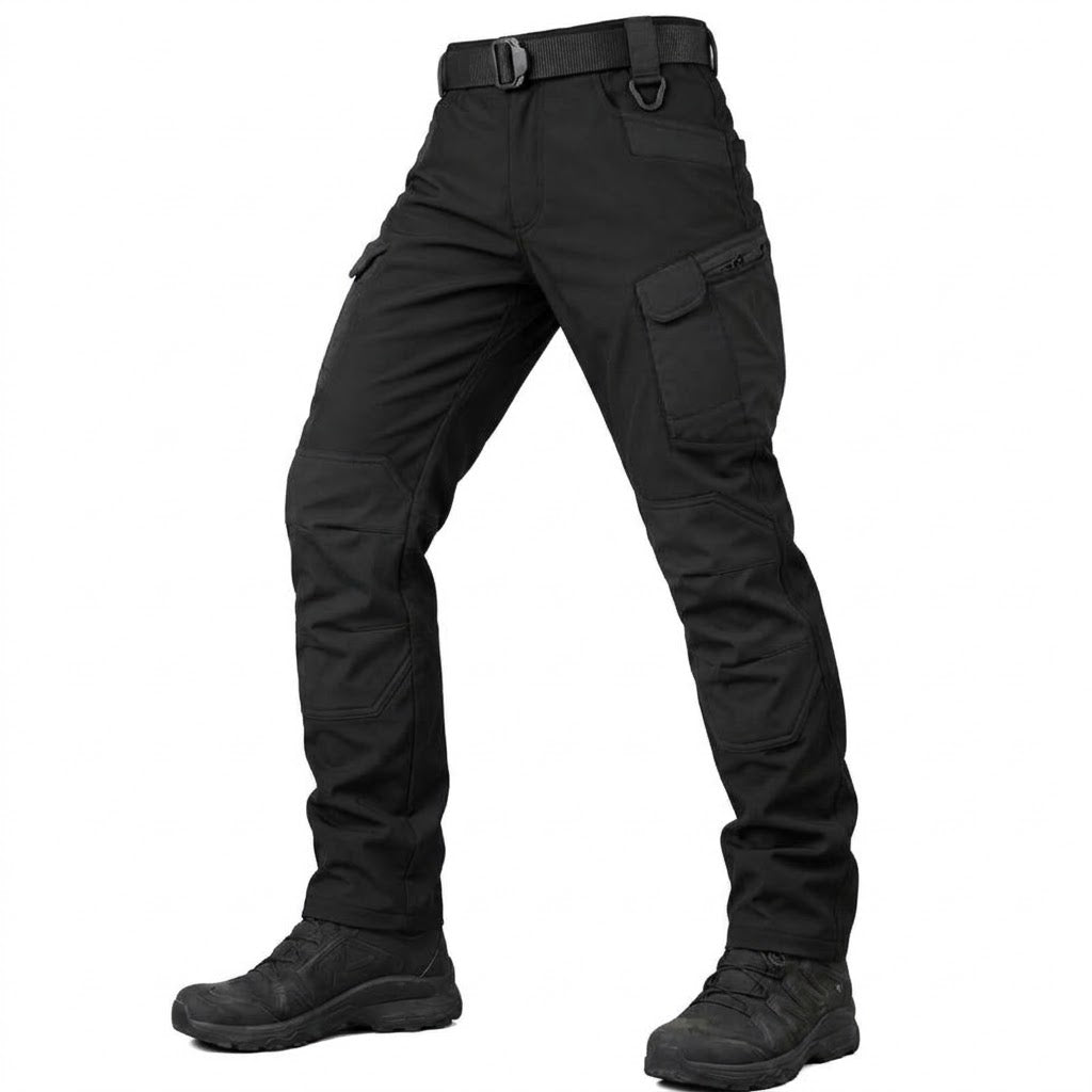 Men's Softshell Fleece-Lined Reinforced Water-Resistant Tactical Trousers