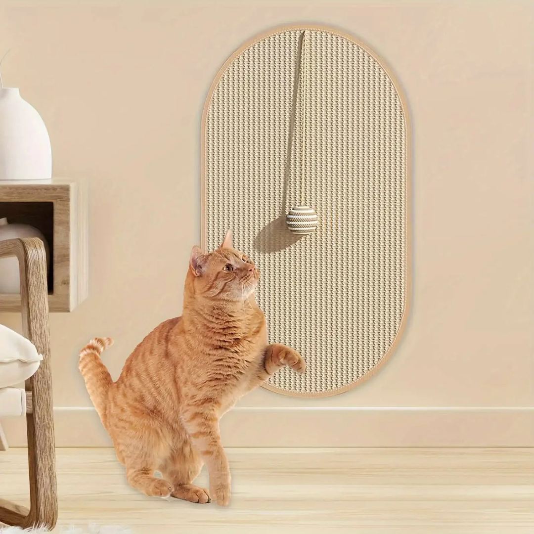 Nordspur | Scratchly Wall-Mounted Sisal Scratching Panel With Toy