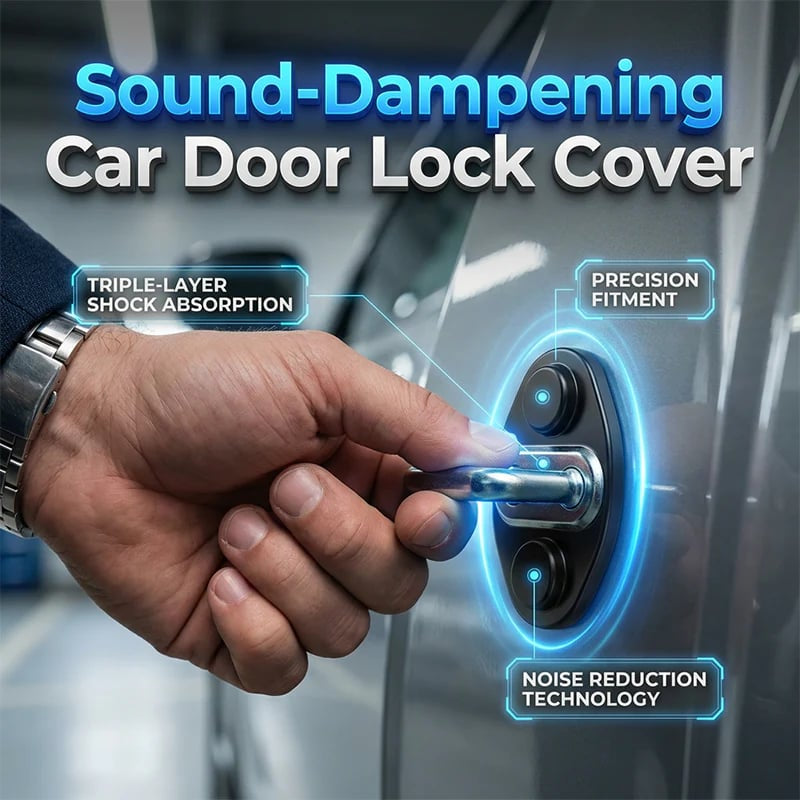 Car Door Lock Cover β Noise-Dampening & Rust-Proof Striker Protector