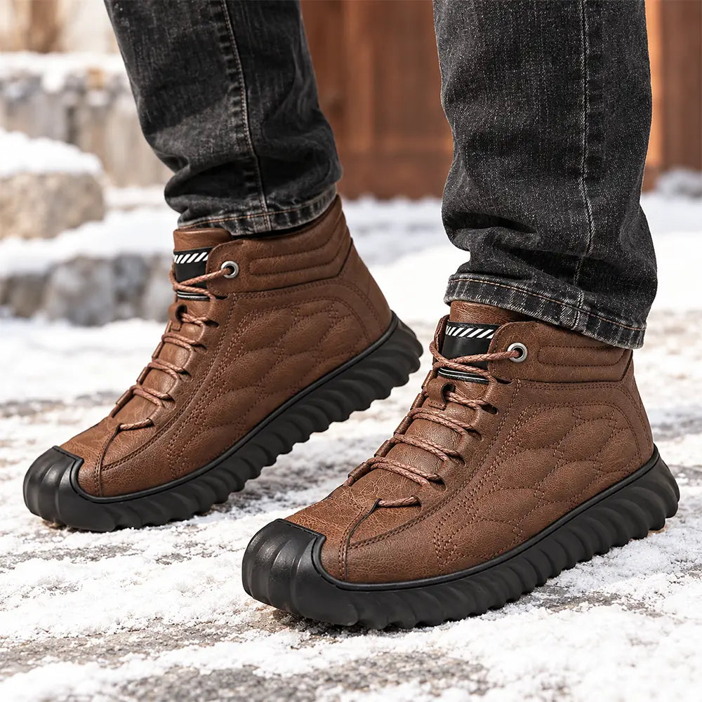 Men's Snow Boots with Leather Lining