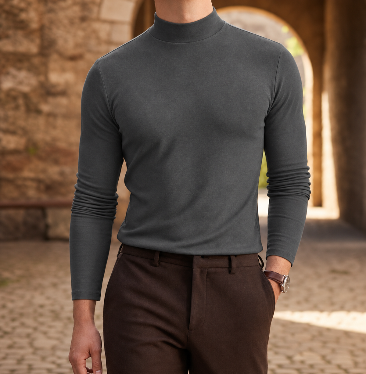 Lucien Classic Mock Neck