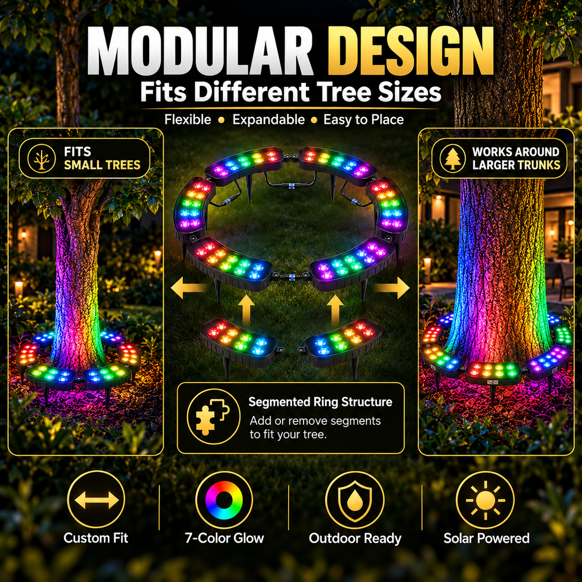 Solar RGB Landscape Ring Light