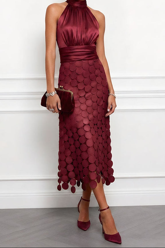 Celine Elegant Midi Wedding Dress For Fall